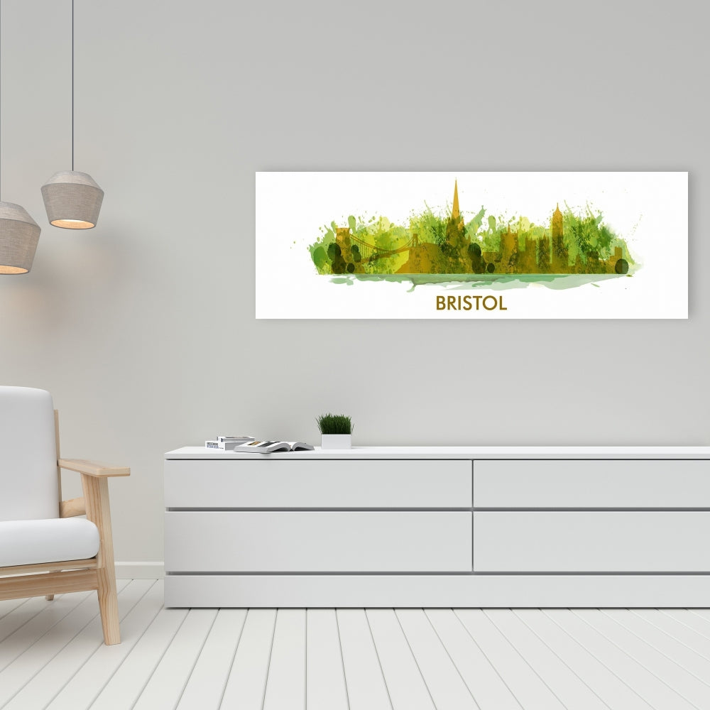 Paint Splash Bristol Silhouette Canvas | Home Decor Bedroom