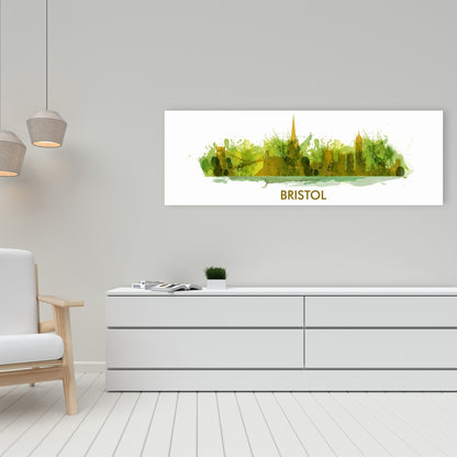 Paint Splash Bristol Silhouette Canvas | Home Decor Bedroom