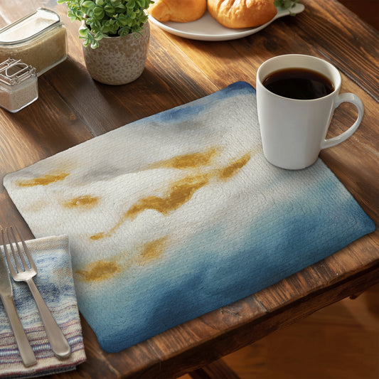 Abstract landscape - 14"x18" Braided Polyester Placemat