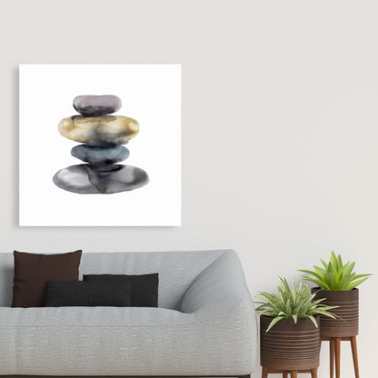 Toile Nature morte avec minéraux et pierres chaudes - Décoration de chambre