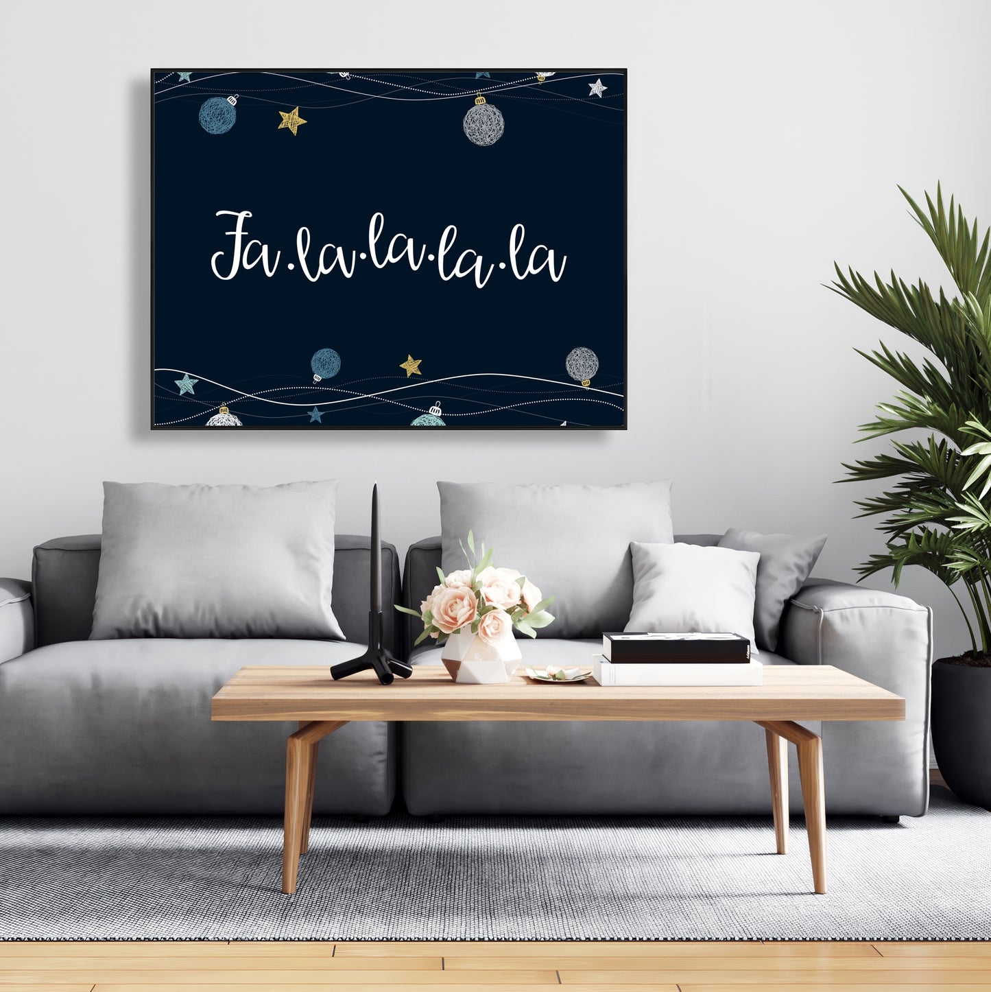 Fa-la-la-la-la Toile de chanson | Motif de symboles de faute de frappe, décoration d'intérieur