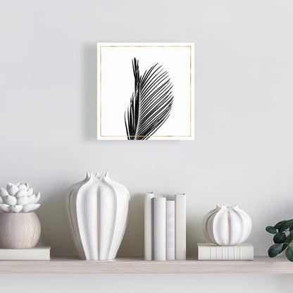 Toile « Areca Palm » avec lignes de roses | Décoration florale blanche