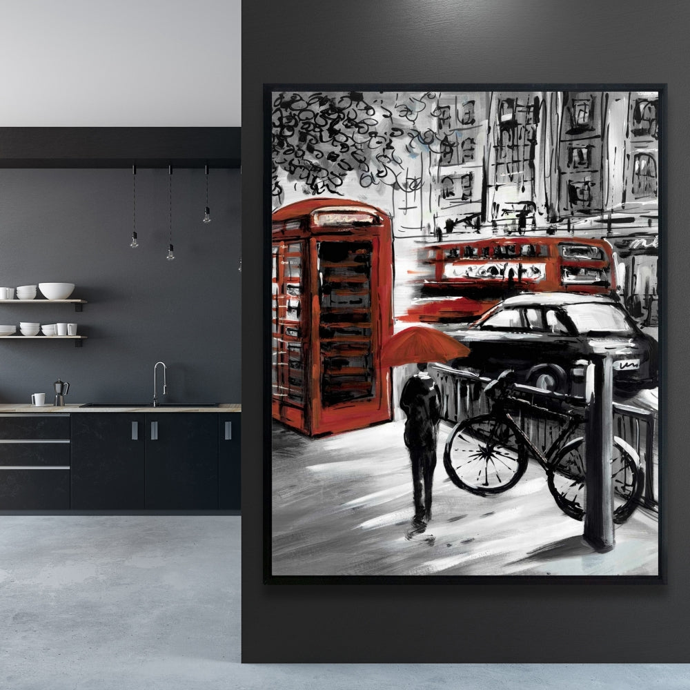 Toile de rue européenne | Décoration encadrée de vélos urbains