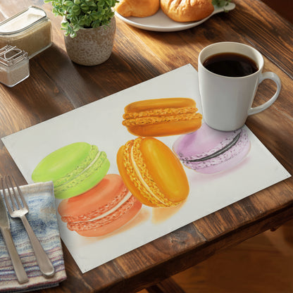 Small bites of macaroons - 14"x18" Polyester Placemat