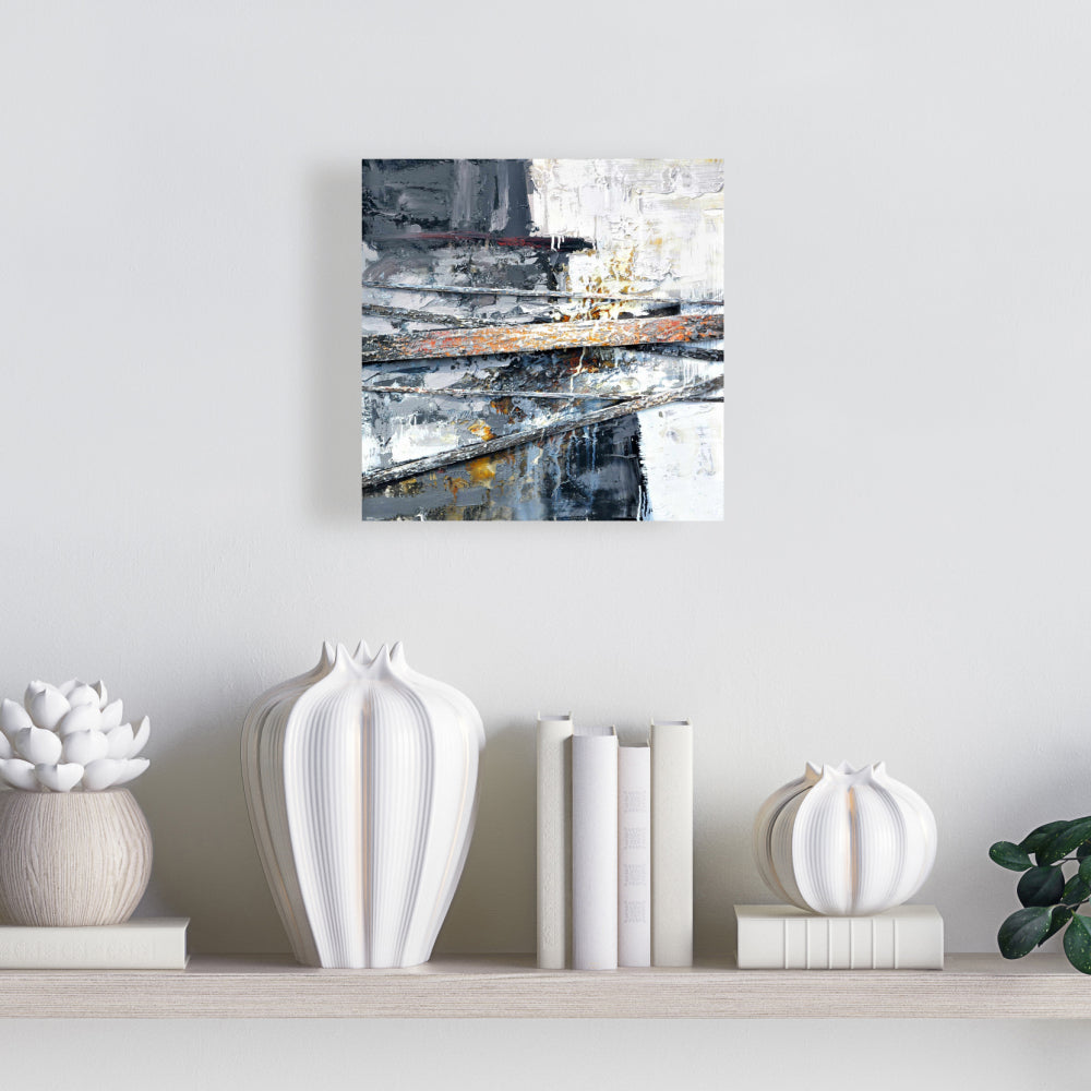 Toile industrielle abstraite | Décor à rayures texturées