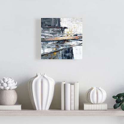 Toile industrielle abstraite | Décor à rayures texturées