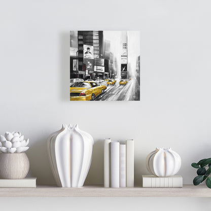 Toile Villes grises | Décor Times Square et taxis jaunes