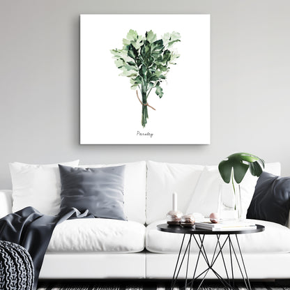 Toile « Tied Up Persil Bundle » | Décoration intérieure avec feuilles