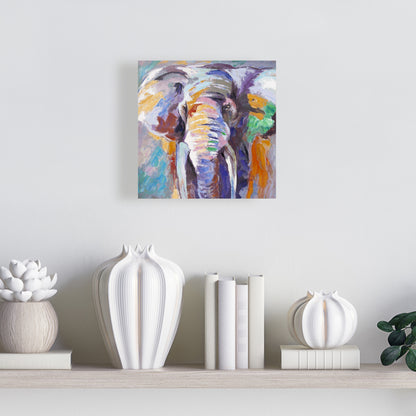 Purple Elephant Canvas - Pastel Home Decor | Animal Art