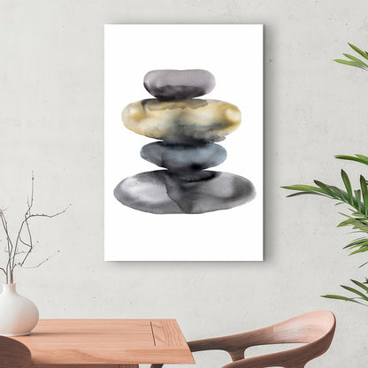 Toile Nature morte avec minéraux et pierres chaudes - Décoration de chambre