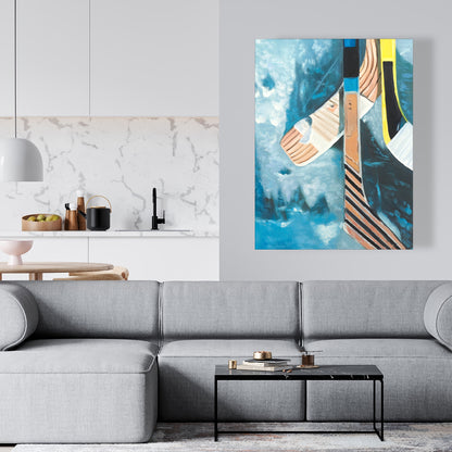 Hockey Sticks Canvas - Man Cave Sports & Games Wall Art Decor