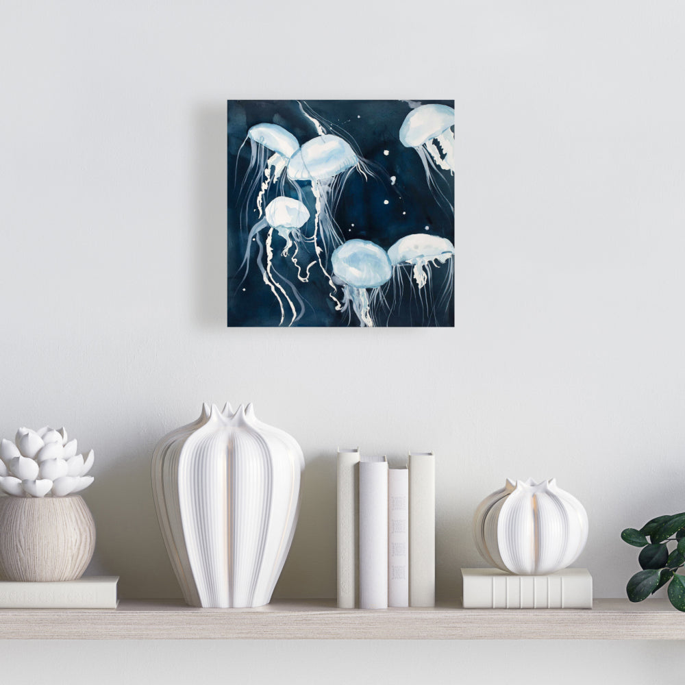 Medusa Marine Blue Canvas | Aquatic Home Decor Wall Art