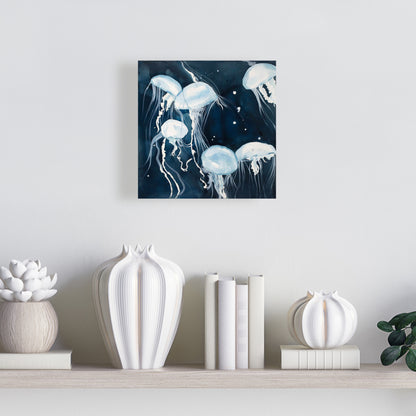 Medusa Marine Blue Canvas | Aquatic Home Decor Wall Art