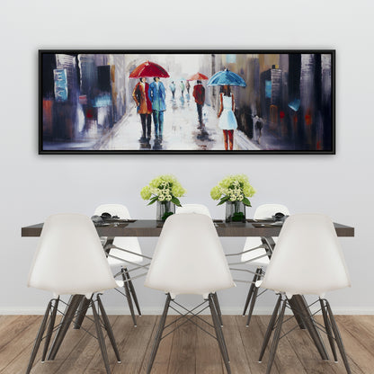 White Dress Woman Canvas | Street Scenery Bedroom Decor