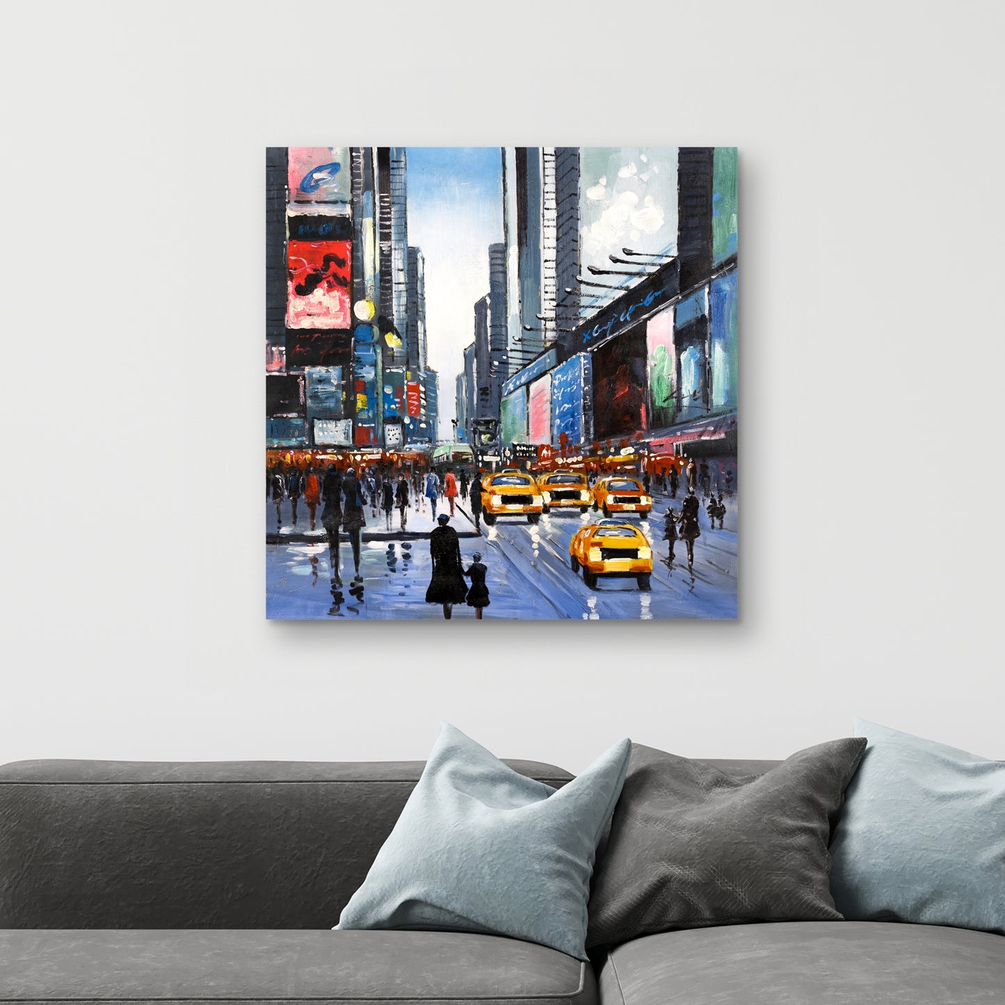 Peak Hour Blue Canvas | Building Cities Home Decor Wall Art