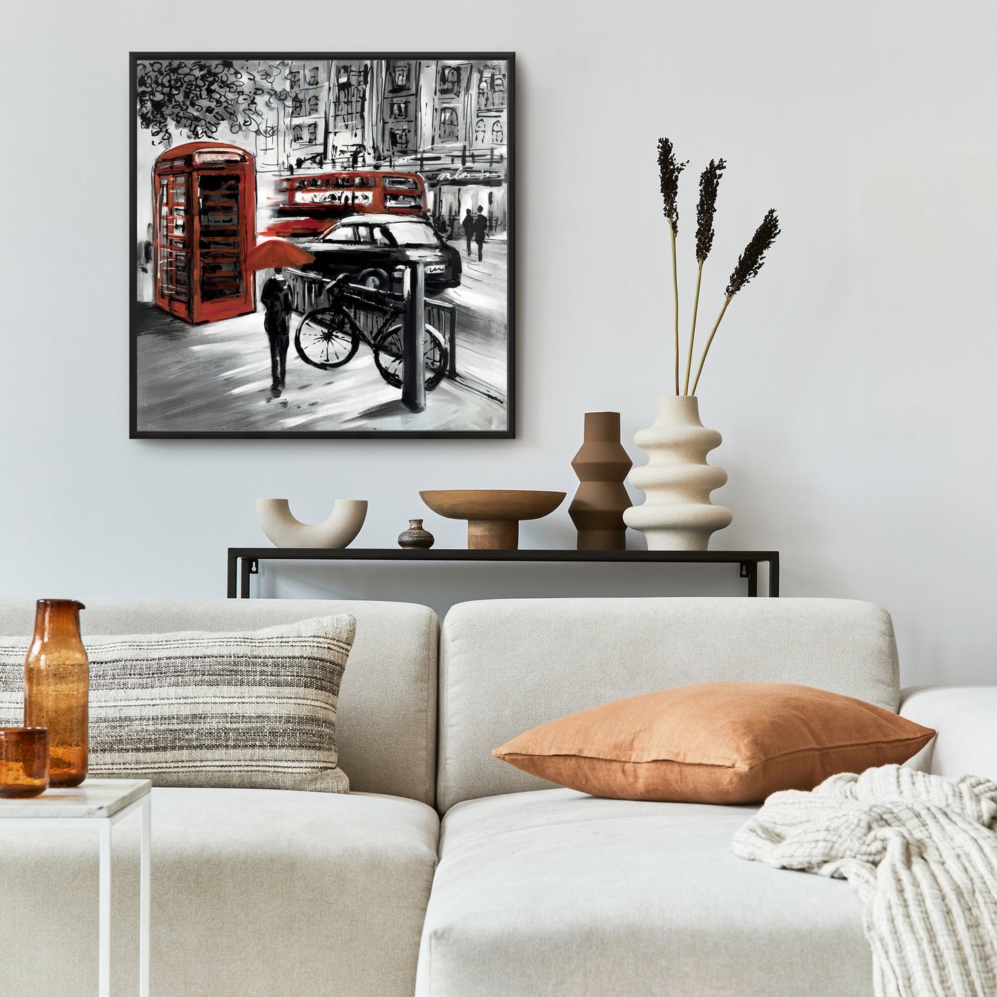 Toile de rue européenne | Décoration encadrée de vélos urbains