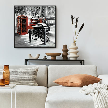 Toile de rue européenne | Décoration encadrée de vélos urbains