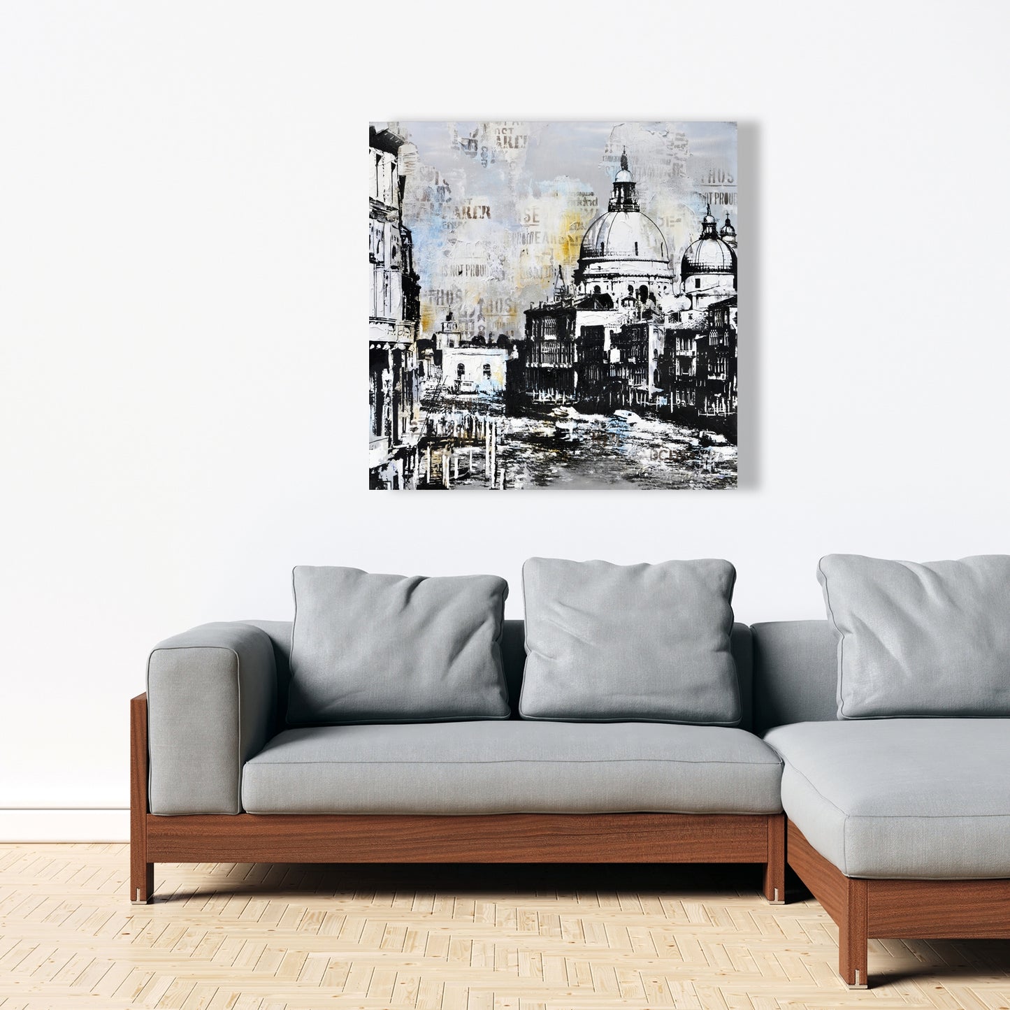 Contemporary Cities White Canvas | Basilica of Santa Maria