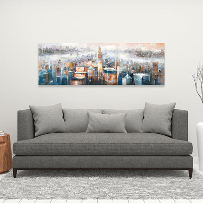 Toile Paysage urbain de New York - Décoration de chambre industrielle