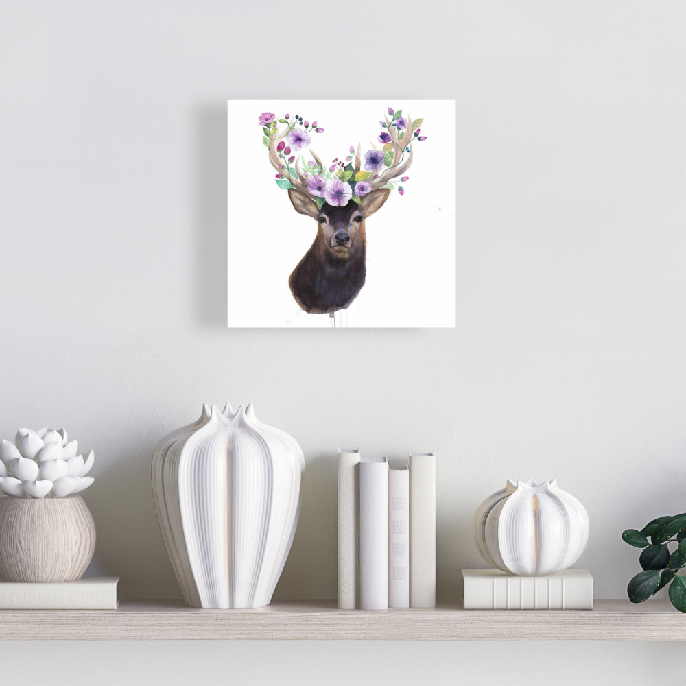 Romantic Animals Roe Deer Head Canvas - Home Decor