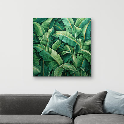 Toile Feuilles Vives - Décoration Florale et Botanique Contemporaine
