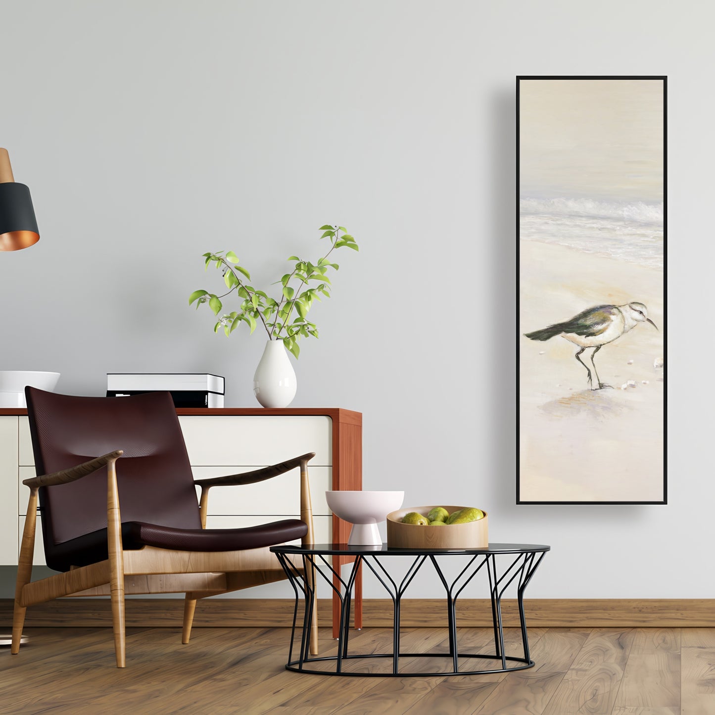 Toile de plage de Bécasseau semipalmé | Décoration murale d'oiseaux