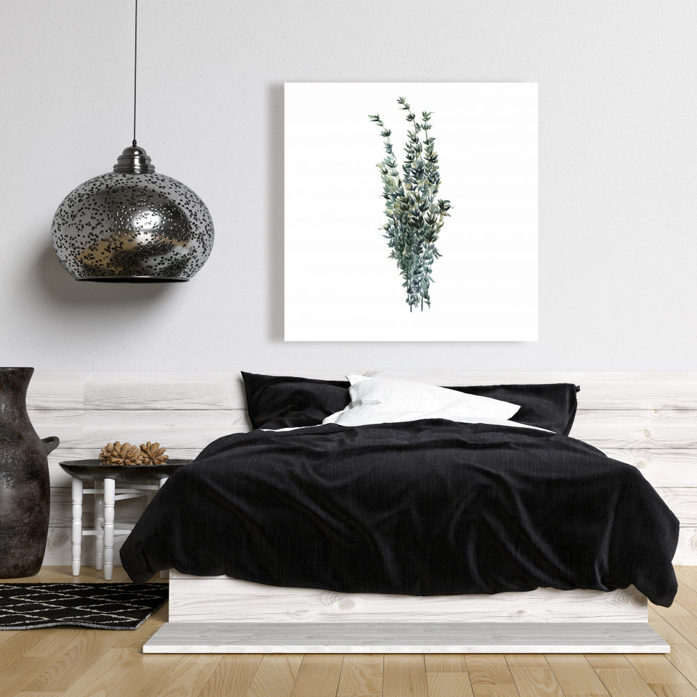 Impression sur toile « Feuilles de thym » | Décoration de cuisine