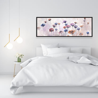 Toile botanique pour chambre à coucher | Cadre avec petites fleurs sauvages