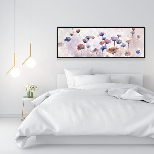 Toile botanique pour chambre à coucher | Cadre avec petites fleurs sauvages