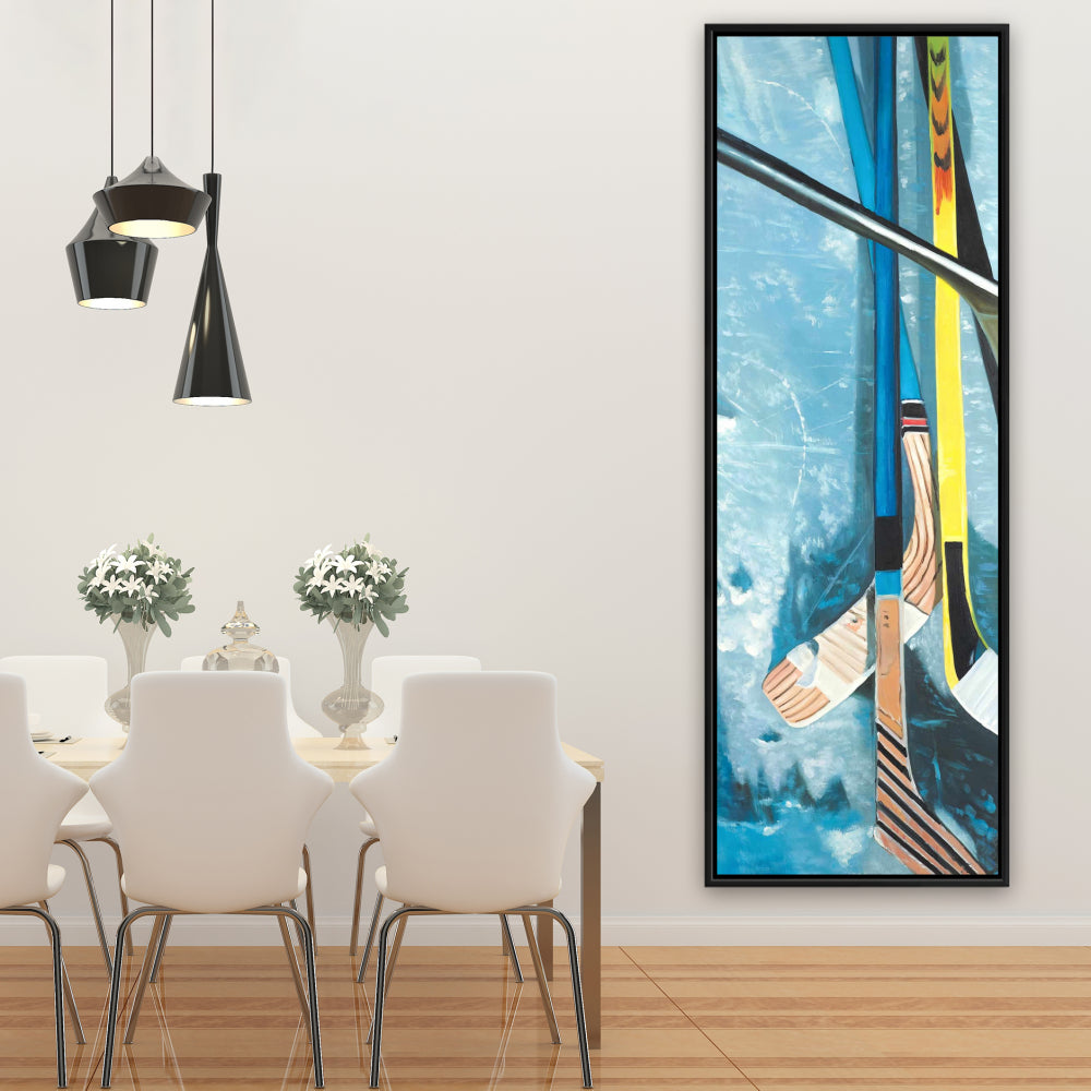 Hockey Sticks Canvas - Man Cave Sports Decor | Home Hobbies