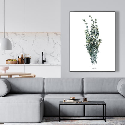 Toile « Feuilles de thym » | Décoration murale pour cuisine