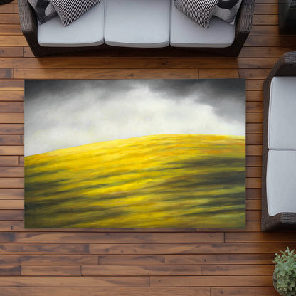 Yellow Hill Outdoor Area Rug | Yellow Mountains Home Decor