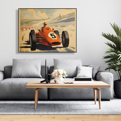 Toile encadrée jaune sur le thème des transports contemporains - Numéro 5