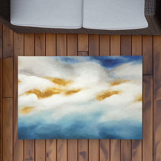 Abstract Landscape Outdoor Rug | Spiritual Pattern 2'x3' Decor