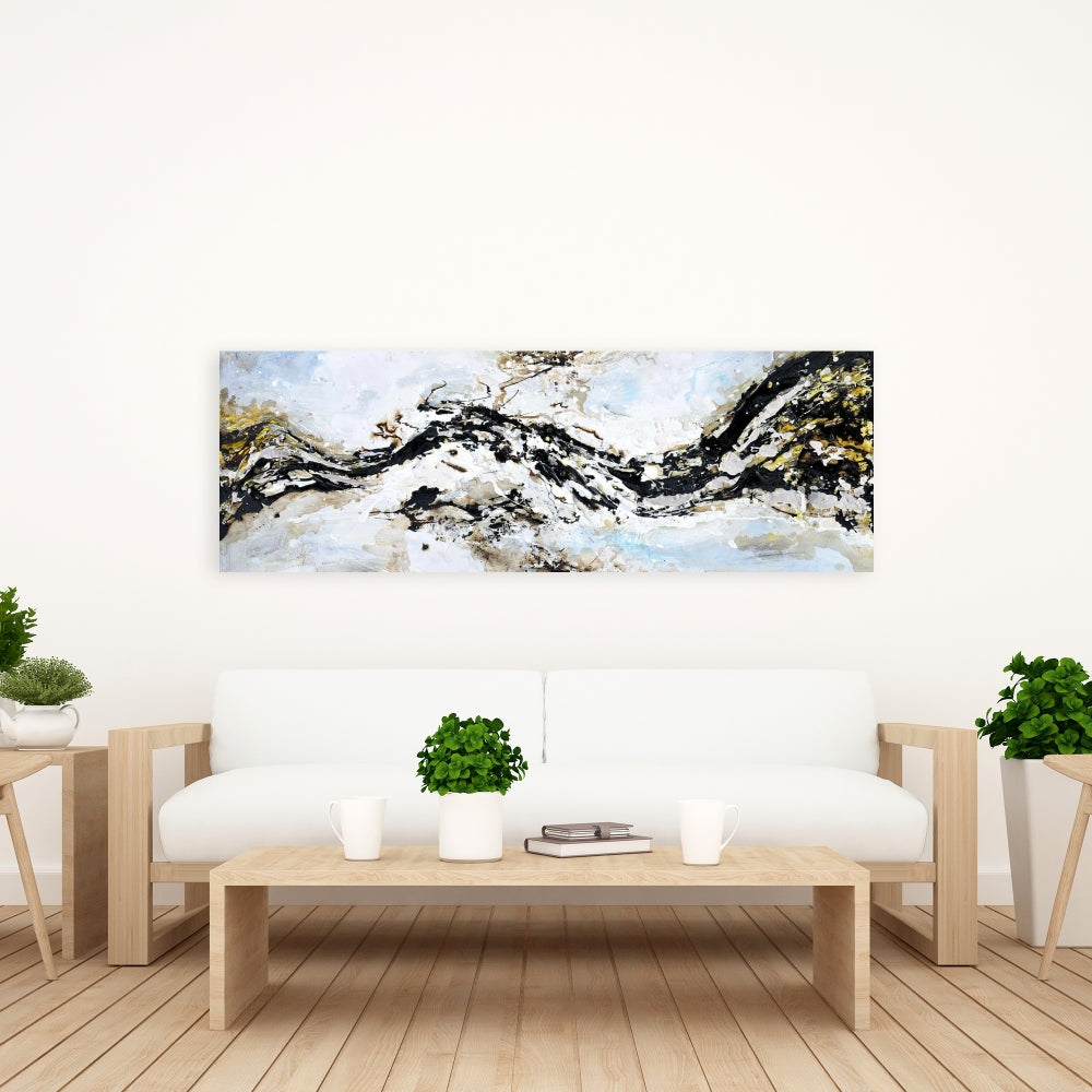 Abstract Paint Splash Canvas | Shapes Bedroom Wall Art Decor