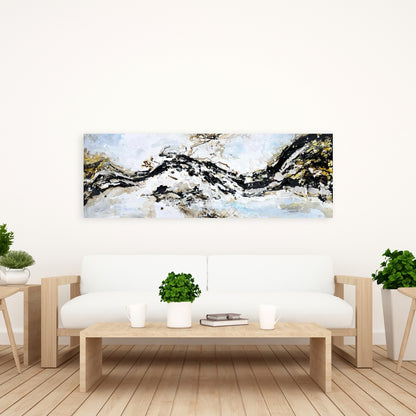 Abstract Paint Splash Canvas | Shapes Bedroom Wall Art Decor