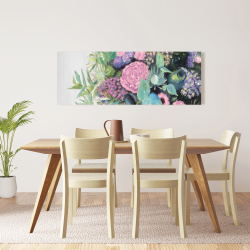 Canvas 16 x 48 - Melody of fuchsia flowers