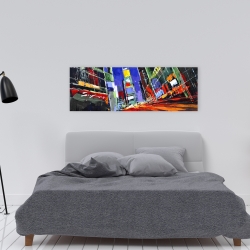 Toile 16 x 48 - Rue colorée de nuit sur times square