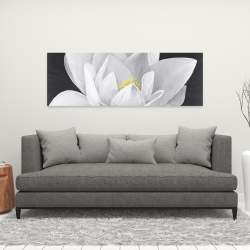 Canvas 16 x 48 - Overhead view of a lotus flower