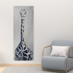 Canvas 16 x 48 - Steel blue giraffe