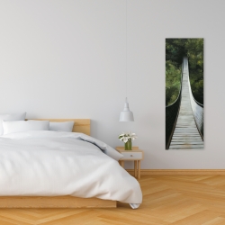 Canvas 16 x 48 - Suspended bridge in the forest