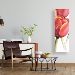 Toile 16 x 48 - Tulipes en fleur