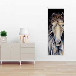 Canvas 16 x 48 - Abstract horse with curly mane