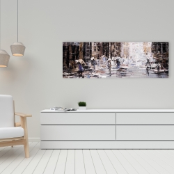 Canvas 16 x 48 - Industrial abstract city