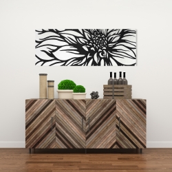 Canvas 16 x 48 - Dahlia flower outline style