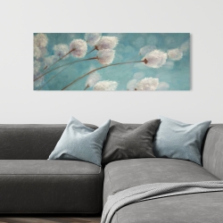 Canvas 16 x 48 - Cotton grass plants in the wind