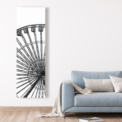 Canvas 20 x 60 - Monochrome ferris wheel