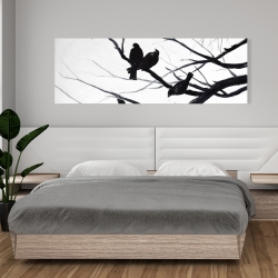 Canvas 20 x 60 - Birds and branches silhouette