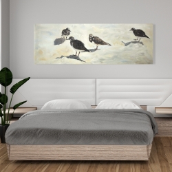 Canvas 20 x 60 - Sandpiper birds