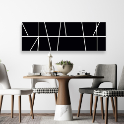 Canvas 20 x 60 - White stripes on black background